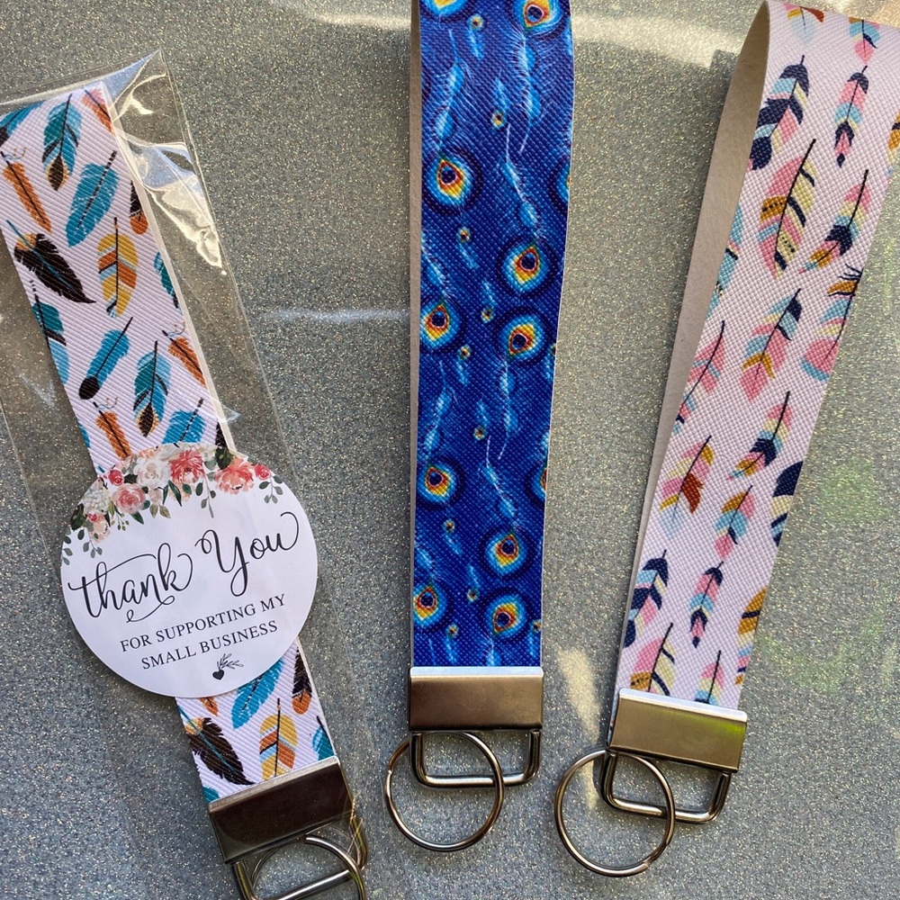 Large wristlet, keychain, key fob